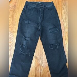 Women’s Black Straight Jeans